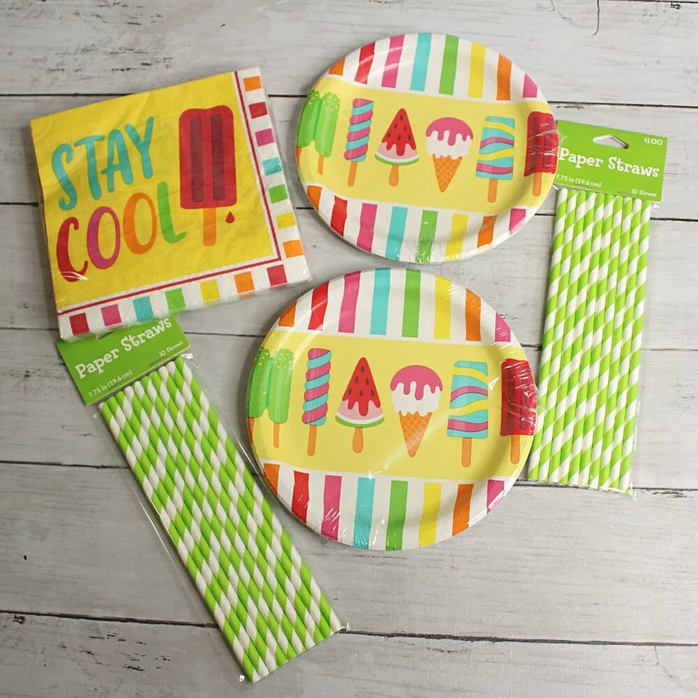 Dessert Paper Plates Napkins Party Supplies All Occasion Birthday